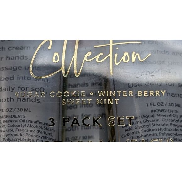 Beauty Concepts Hand Cream Gift Set Sugar Cookie Winter Berry & Sweet Mint 3 Pk - Picture 3 of 5